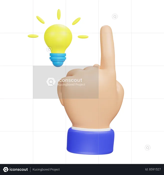 Hand With Idea Emoji 3D Icon