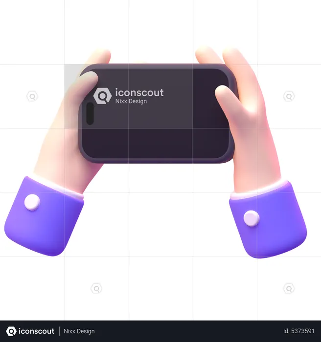 Hand With Iphone  3D Icon