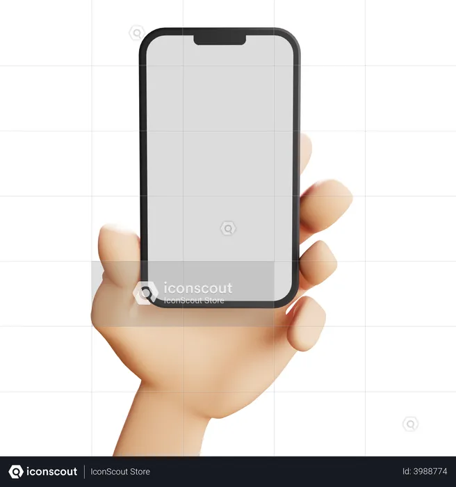 Hand with iphone  3D Icon