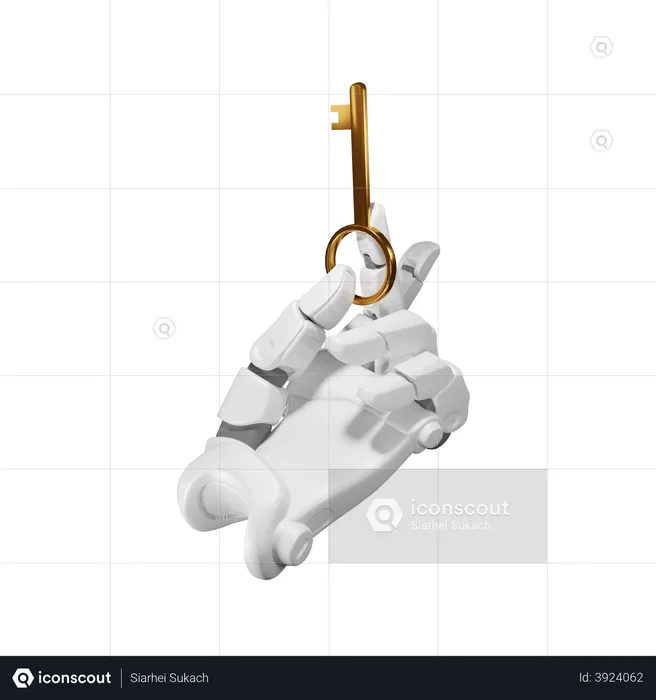 Key Holding Gesture  3D Illustration