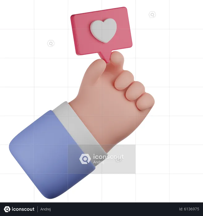 Hand with like  hand gesture  3D Icon