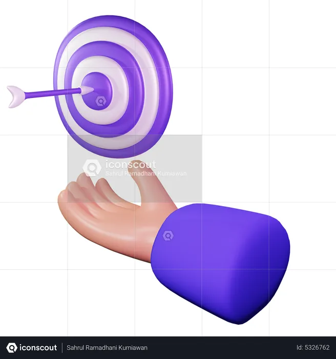 Hand With Target  3D Icon
