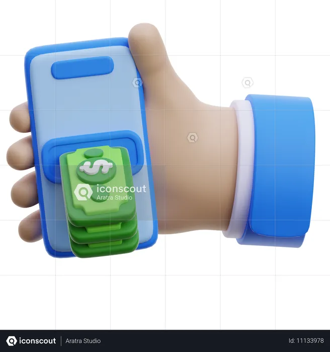 Hand With Transaction  3D Icon