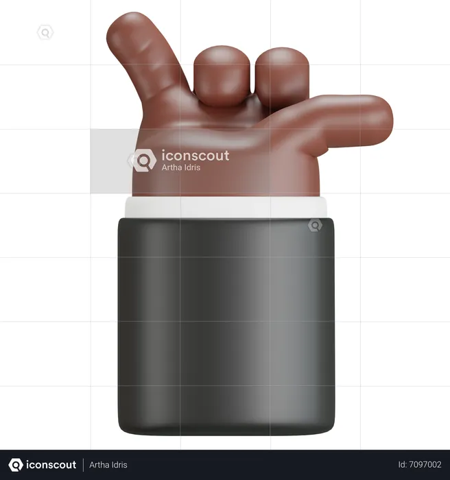 Hand mit Hang-Loose-Zeichen  3D Icon