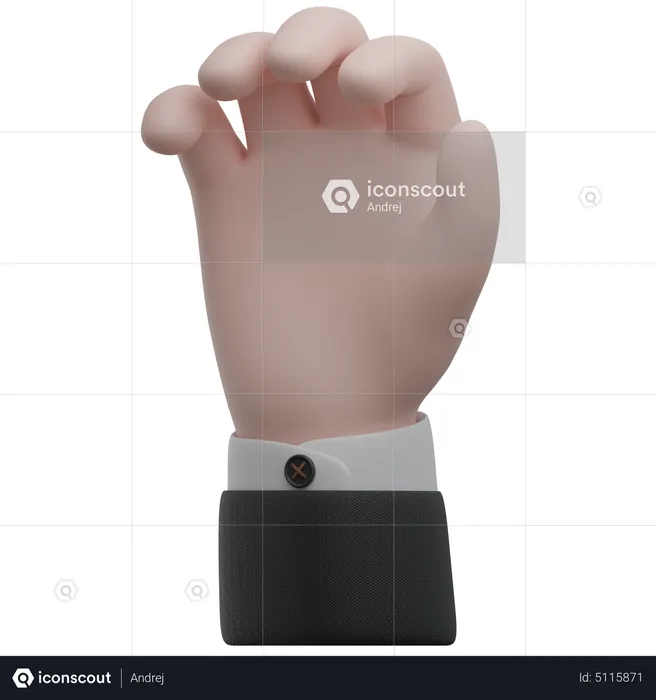 Handbewegung greifen Handgesten  3D Icon