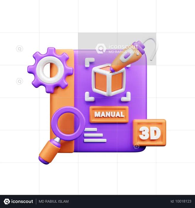 Handbuch 3D  3D Icon