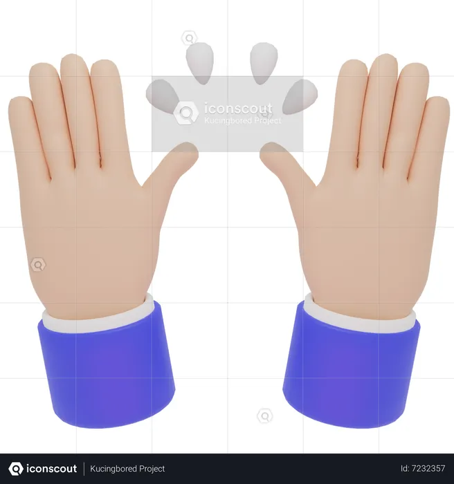 Hände heben Emoji 3D Icon