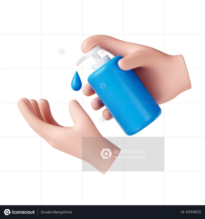 Handdesinfektionsmittel  3D Icon