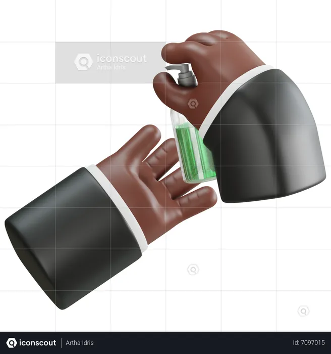 Handdesinfektionsmittel  3D Icon