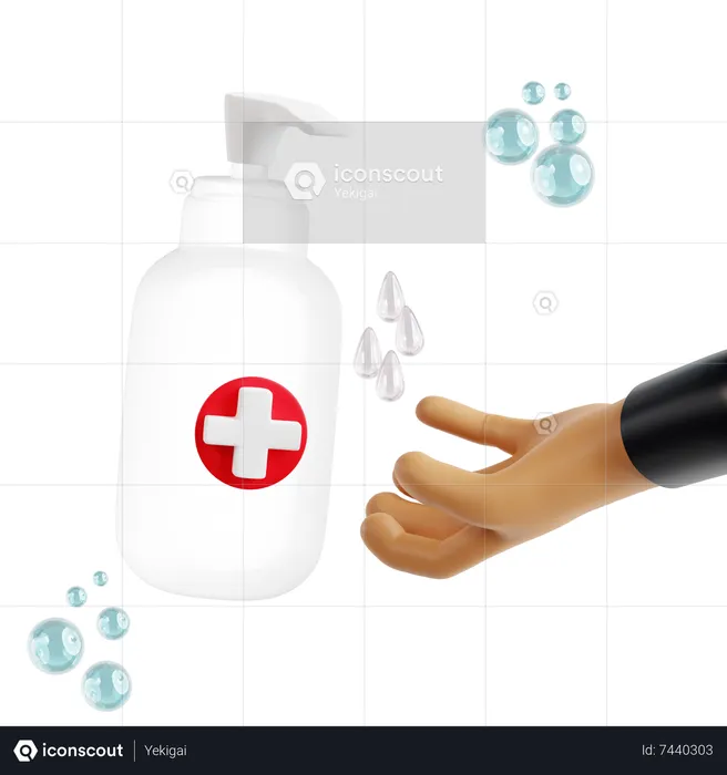 Handdesinfektionsmittel  3D Icon