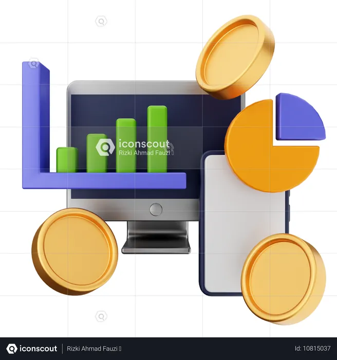 Handelsdiagramm  3D Icon