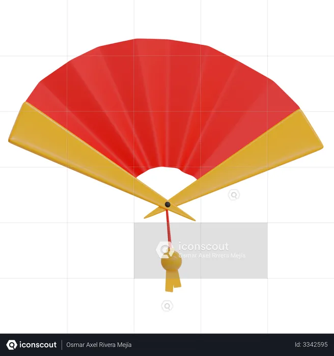 Handfan  3D Illustration