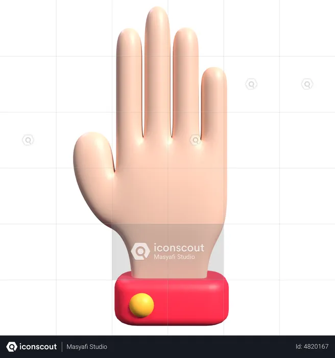 Handflächengeste  3D Icon