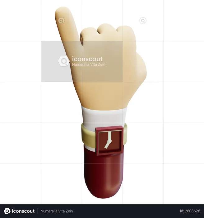Handgeste mit kleinem Fingerversprechen  3D Icon
