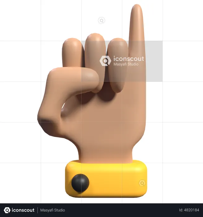 Handgeste mit kleinem Fingerversprechen  3D Icon
