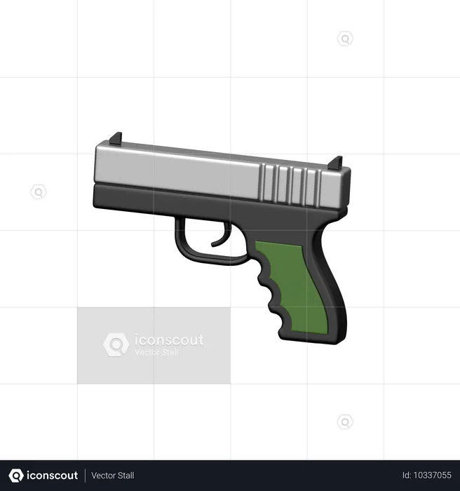 Handgun  3D Icon