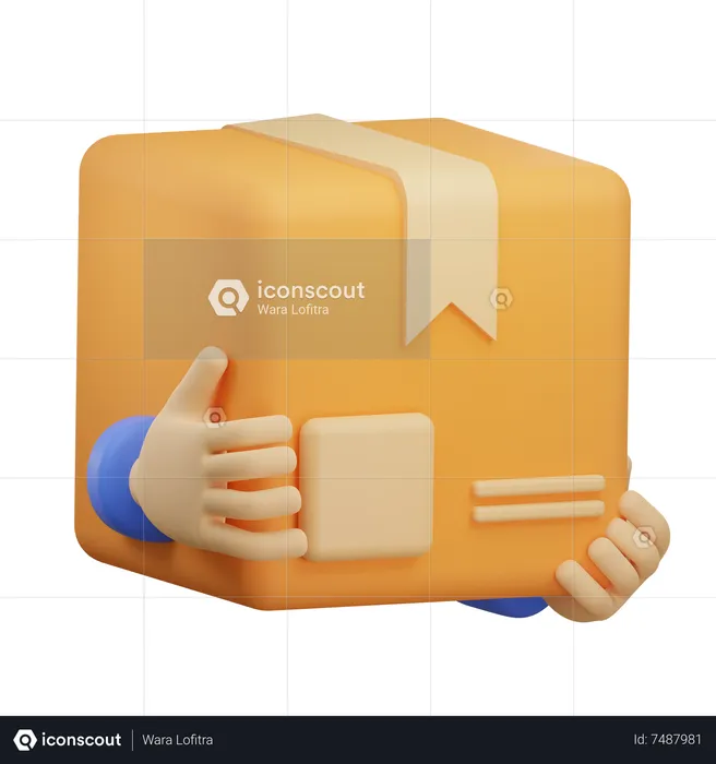 Hand hält Paket  3D Icon