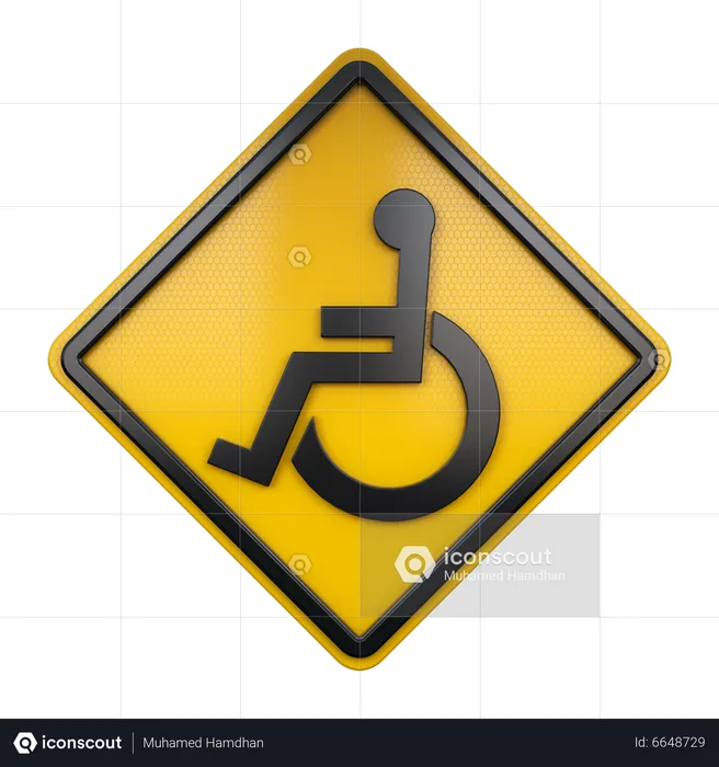 Handicapped Sign  3D Icon