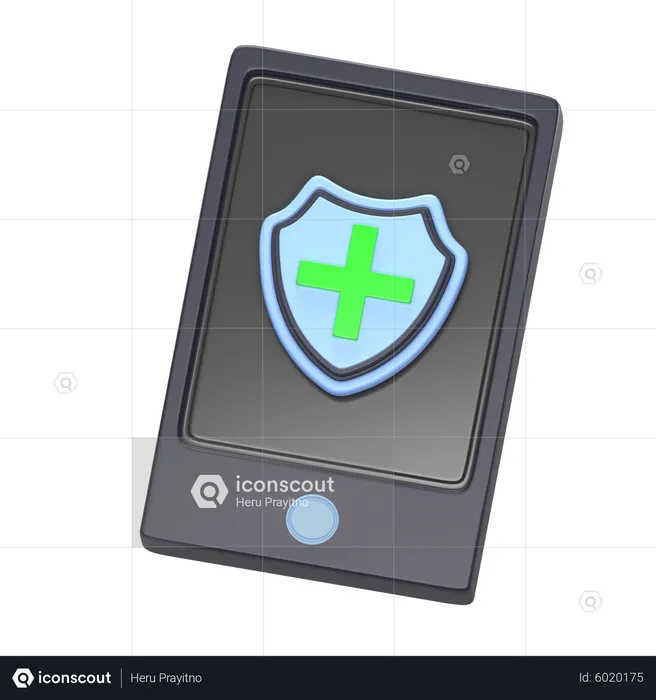 Handphone Secure  3D Icon