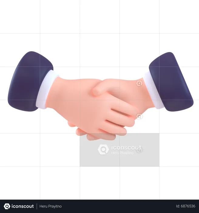 handshake 3d rendering icon illustration 28585669 PNG