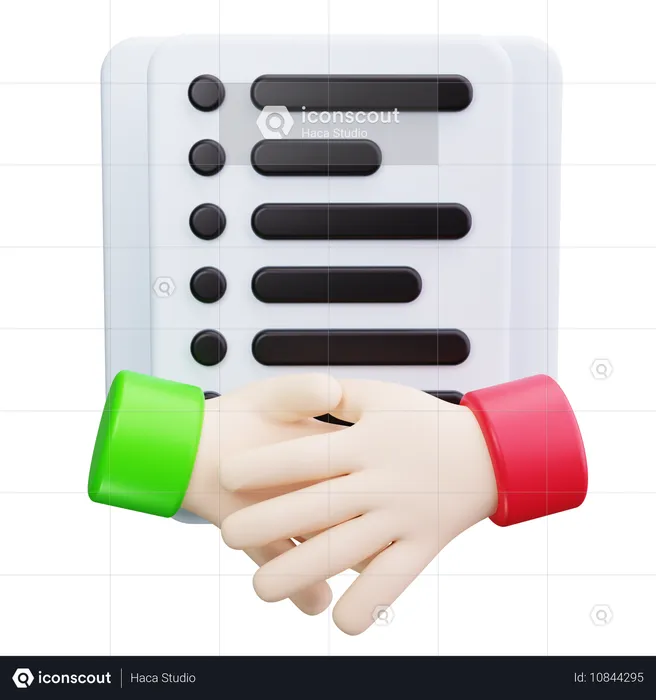 Handshake Agreement  3D Icon