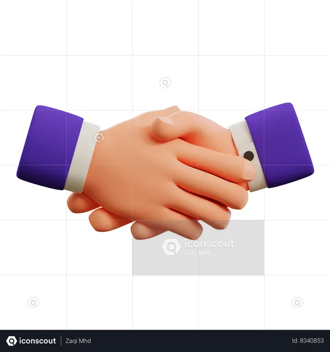 Handshake gesture  3D Icon