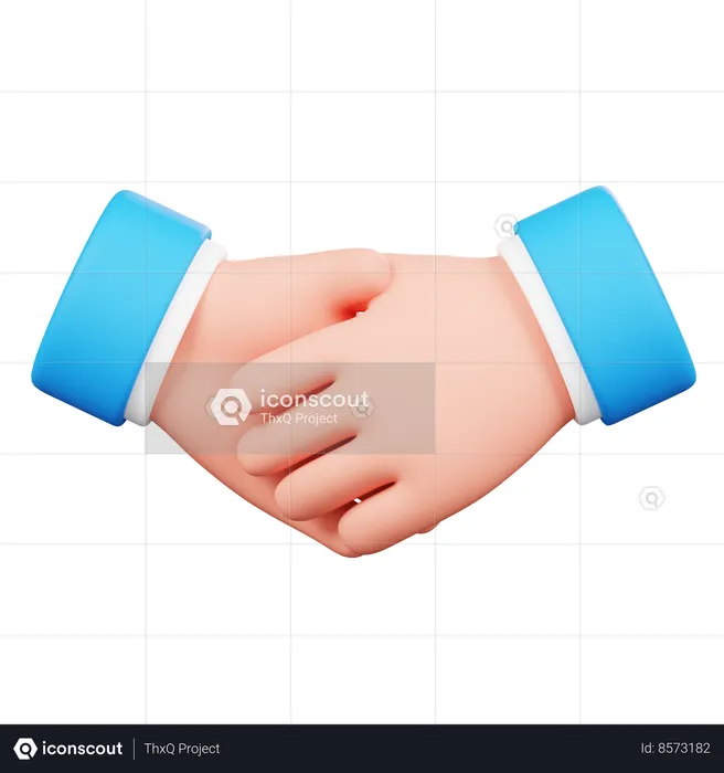 Handshake Gesture Emoji 3D Icon