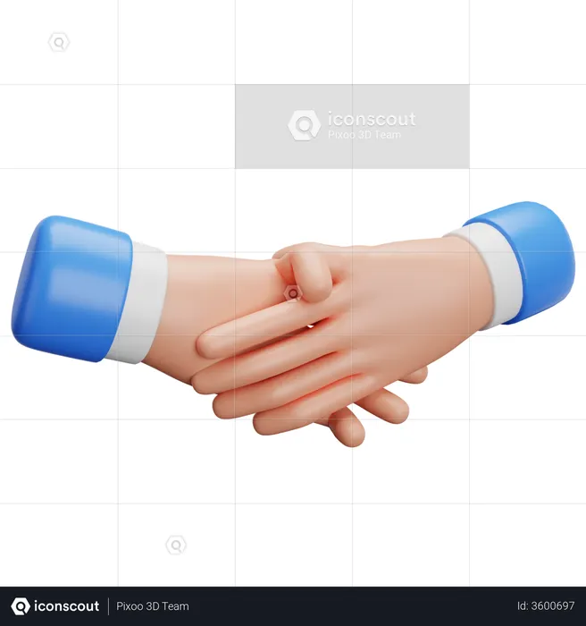 Handshake Gesture  3D Illustration