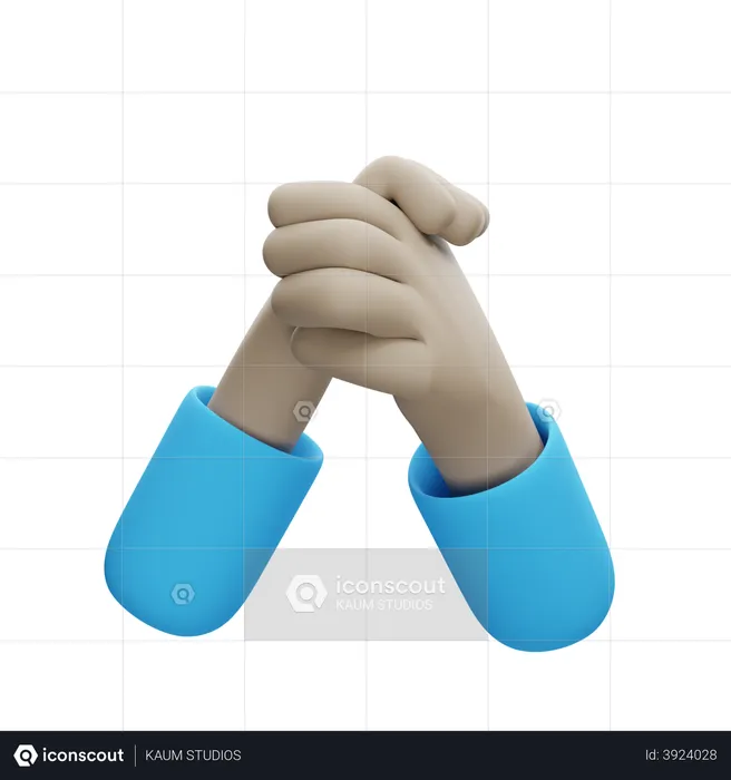 Handshake Gesture  3D Illustration