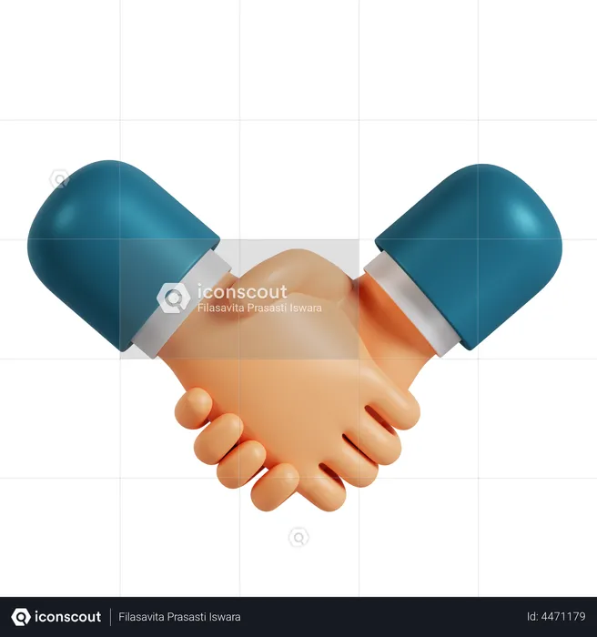 Handshake Gesture  3D Illustration