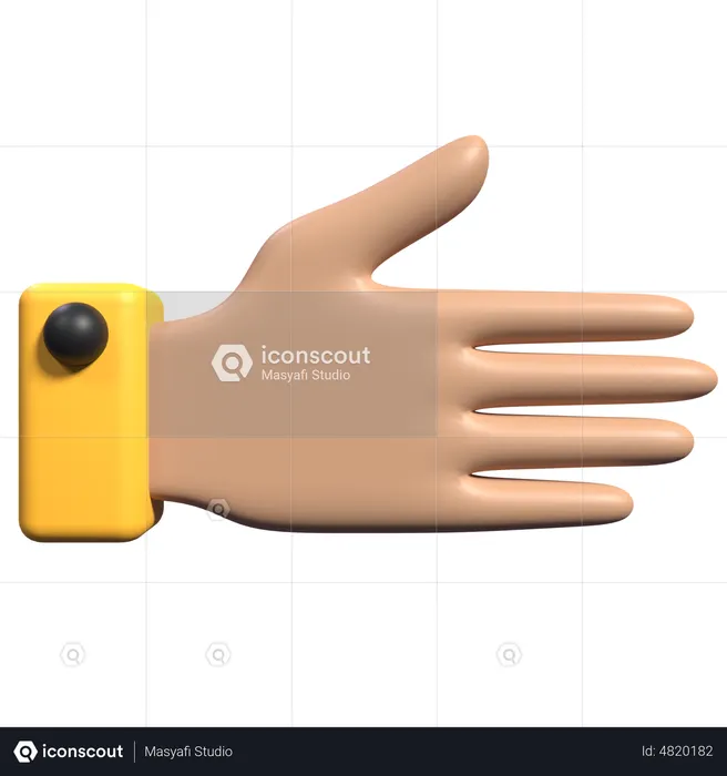 Handshake Hand Gesture  3D Icon