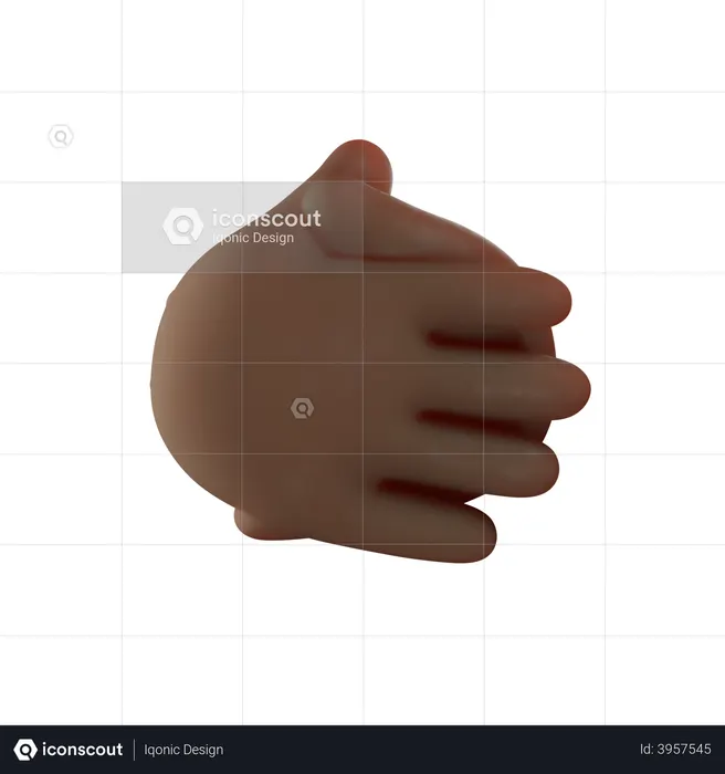 Download emoticon, emoji, sticker, gesture, handshake, dark- 3D