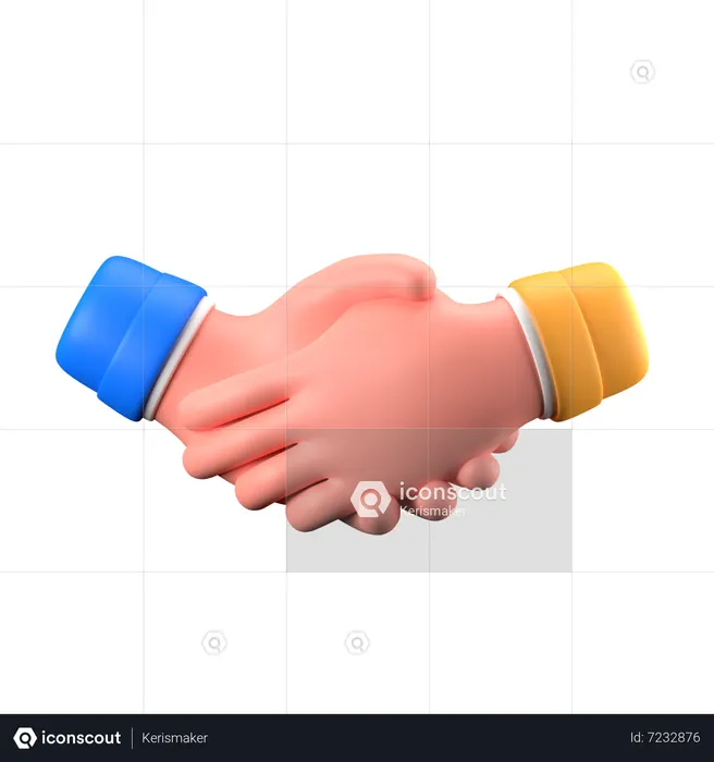 Handshake Hand Gesture  3D Icon