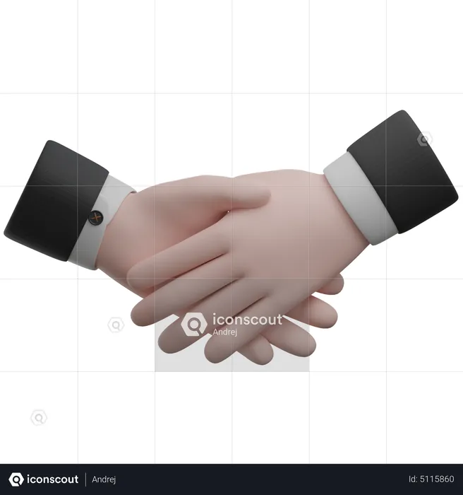 Handshake Hand Gestures  3D Icon