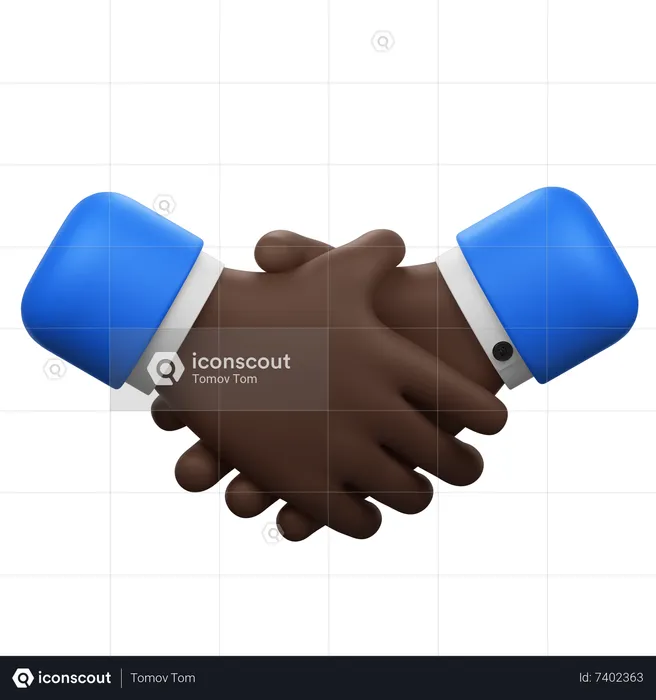 Handshake Hands Gesture  3D Icon