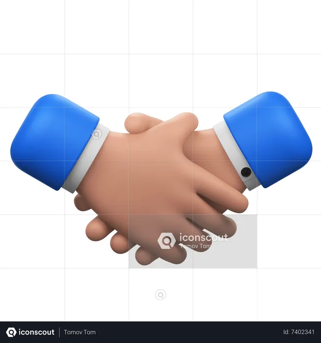 Handshake Hands Gesture  3D Icon