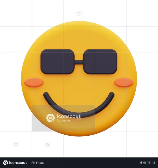 Handsome Emoji 3D Icon