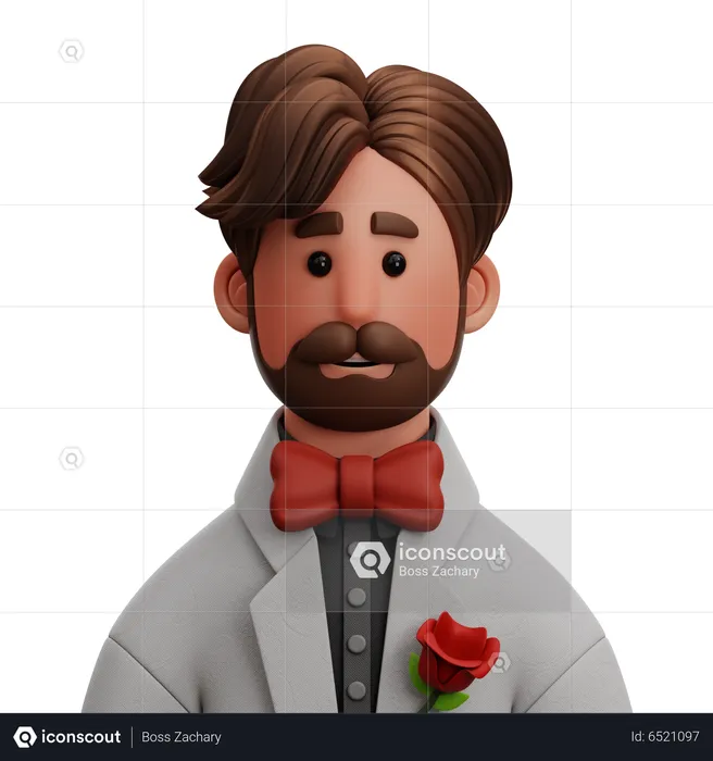 Handsome Groom  3D Icon