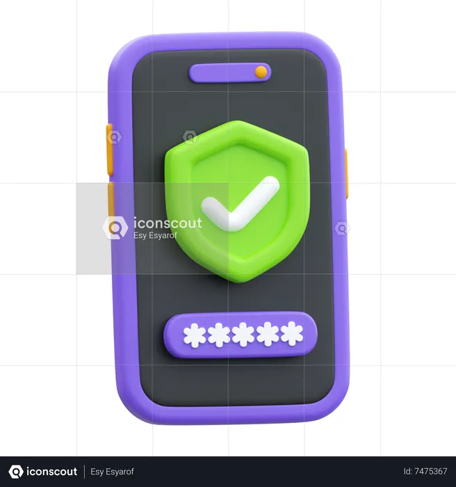 Mobiler Schutz  3D Icon