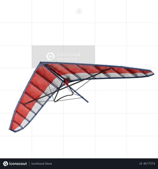 Hang Gliding  3D Icon
