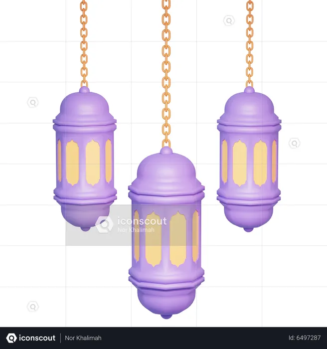 Hanging Lantern  3D Icon