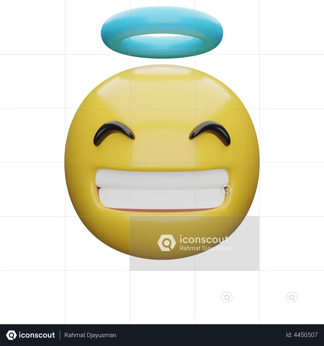 Happy Angle Emoji Emoji 3D Illustration