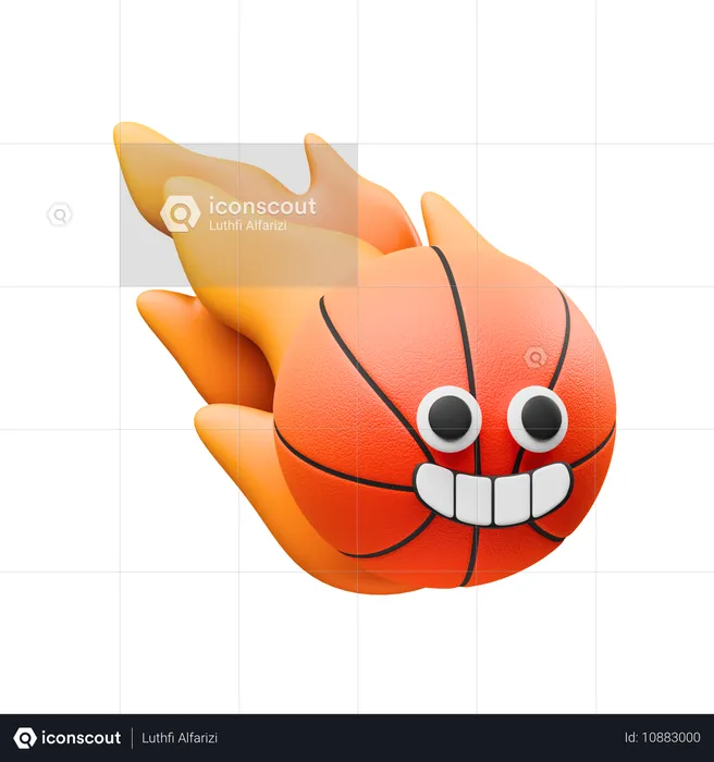 Happy Basketball  3D Icon