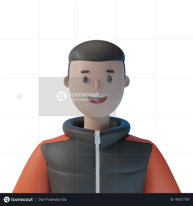 Happy Boy  3D Illustration