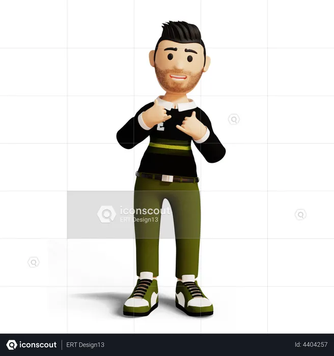 Happy businessman  3D Illustration