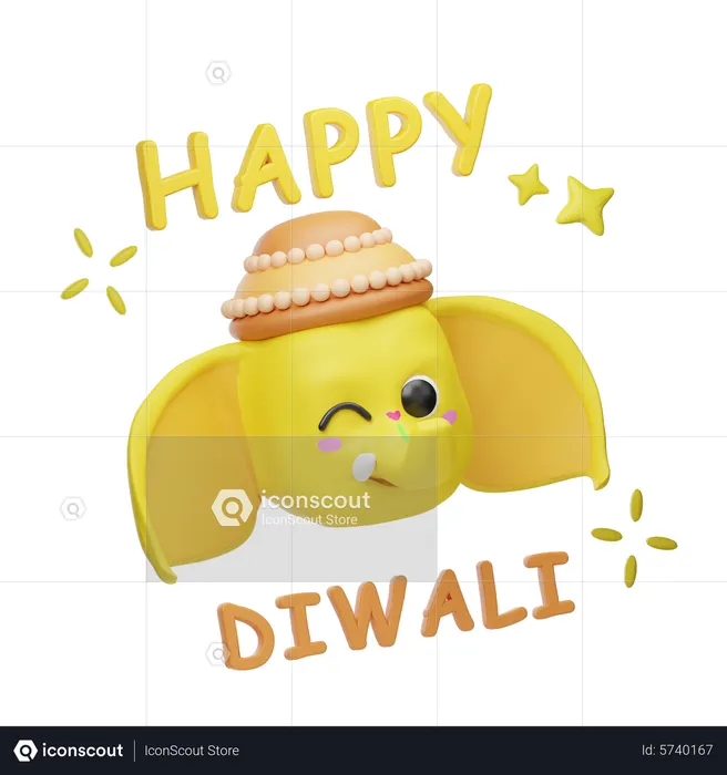 Happy Diwali  3D Illustration