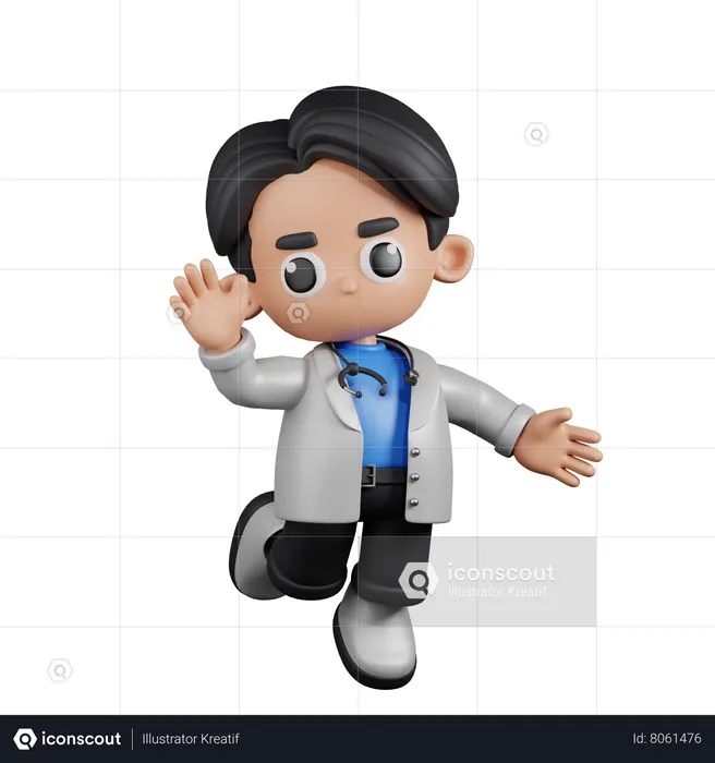 Happy Doctor  3D Illustration