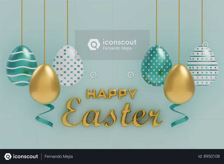 Happy easter  3D Icon