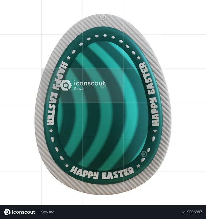 Happy Easter egg  3D Icon