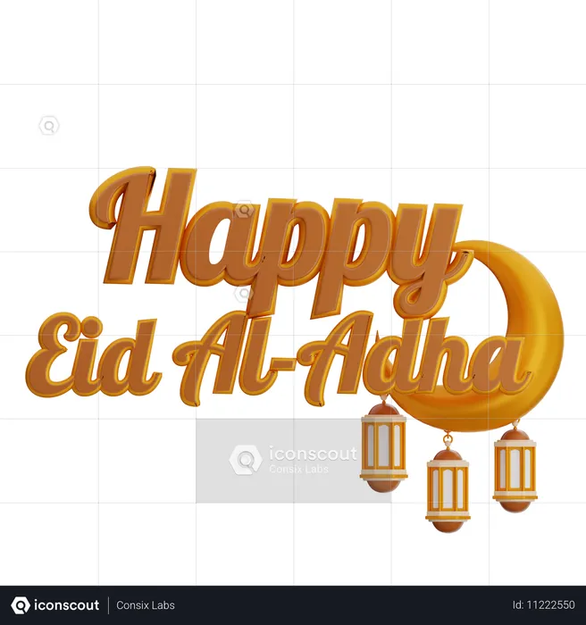 Happy Eid Al Adha  3D Icon